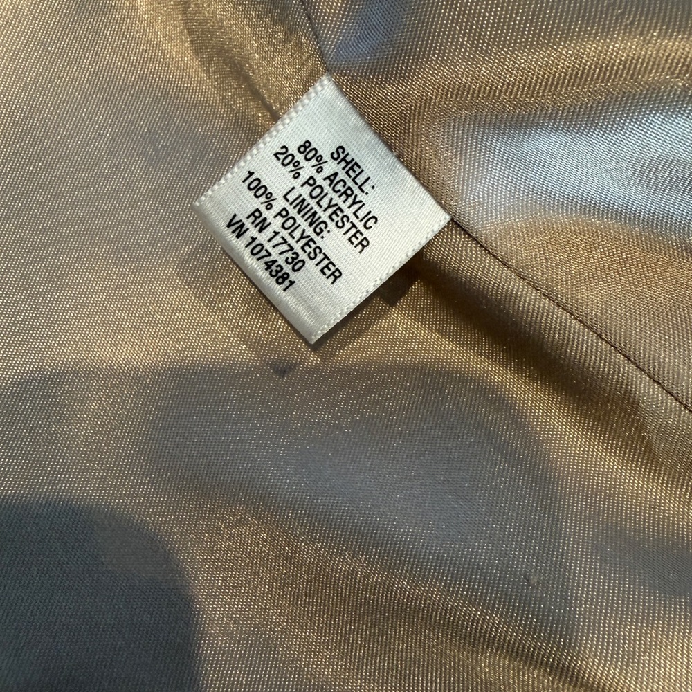 Mossimo Supply Co. Cream and Gray Teddy Jacket vintage from late 90’s - Picture 5 of 7